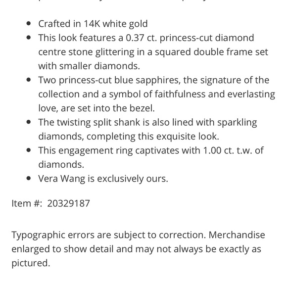 Vera Wang Love Engagement Ring and Bands - Picture 10 of 17